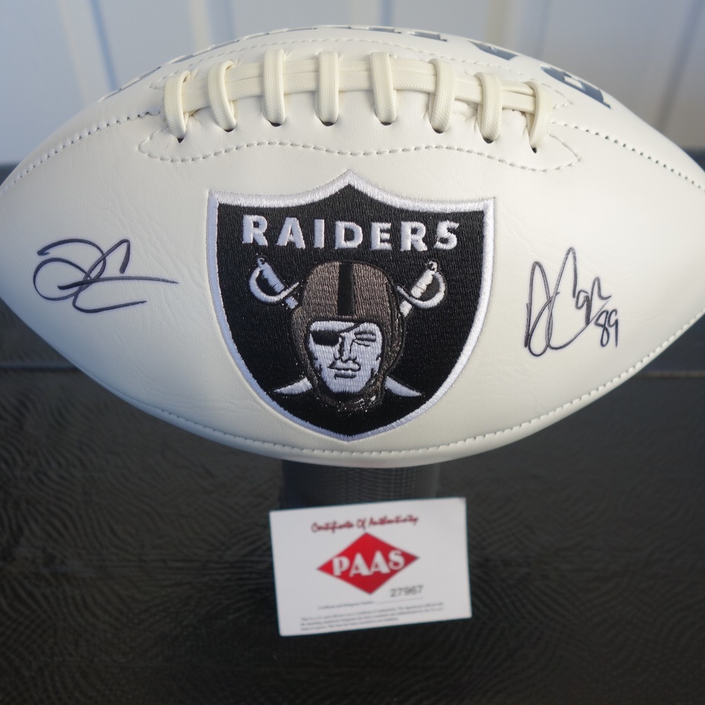 Derek Carr / Amari Cooper signed Raiders Football